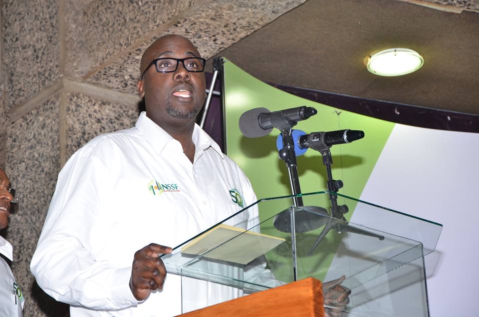 Trustee Patrick Ogola at the 3rd NSSF AGM