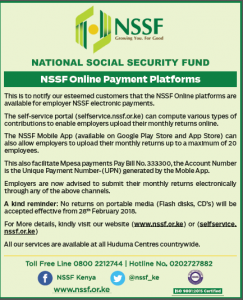 NSSF Online Payment Platform