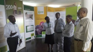 MOMBASA International Show Mombasa NSSF Branch Manager Wilson Ngare takes the judges through the NSSF Stand