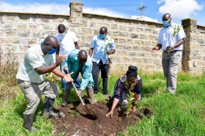 NSSF Molo Sub Branch led by Evans Tanui during the Annual Tree Planting Month 